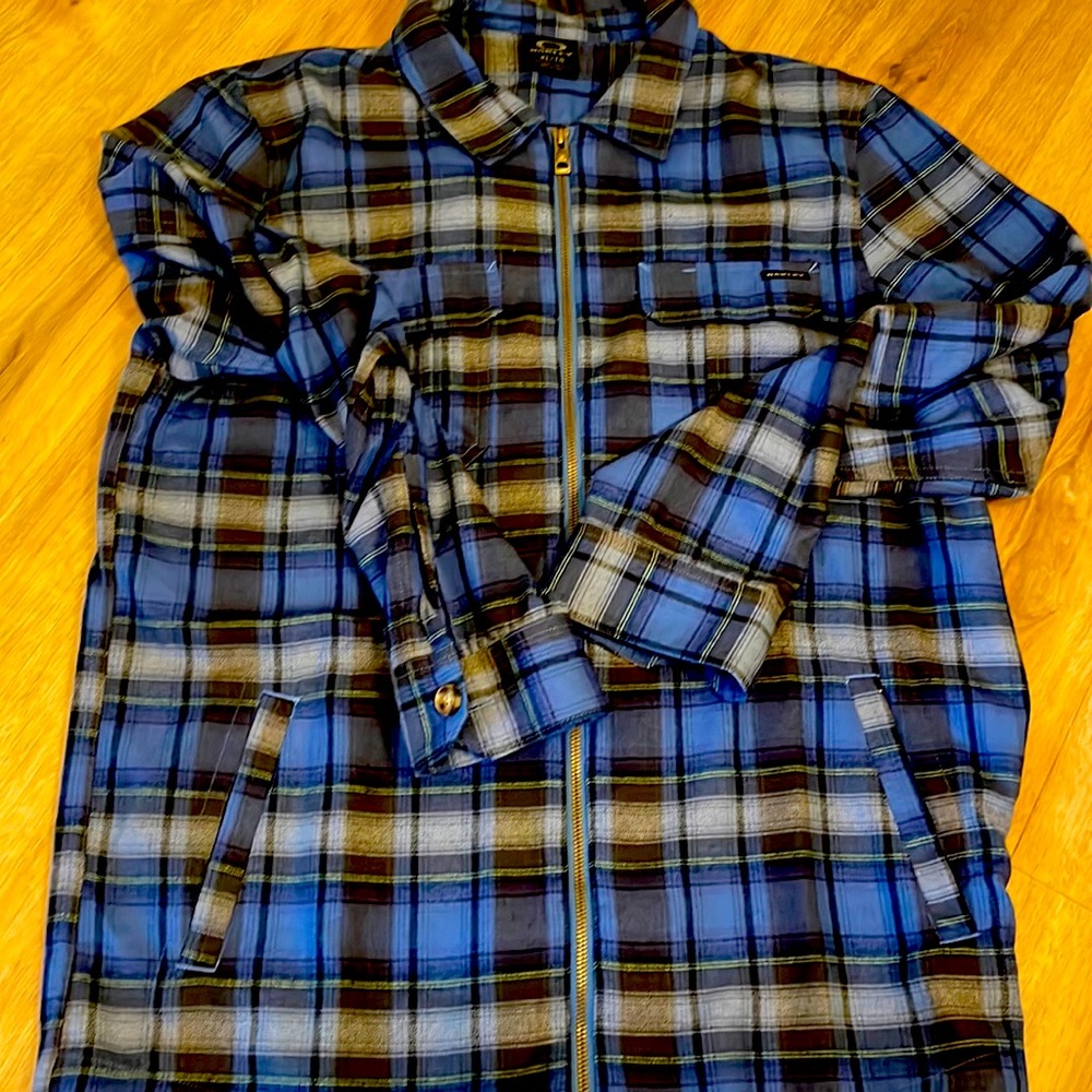 Oakley mens zip flannel xl